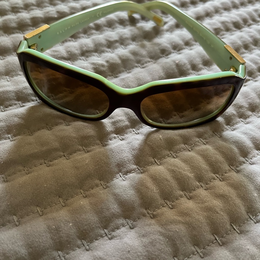 Stylish Ralph Lauren Sunglasses - Black and teal Green